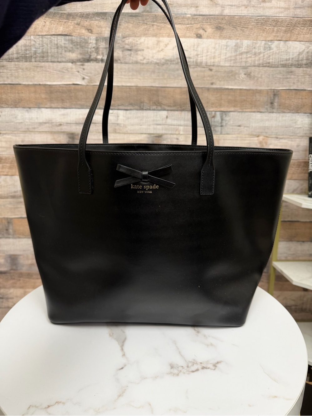 kate spade black Sawyer Street with bow detail OS